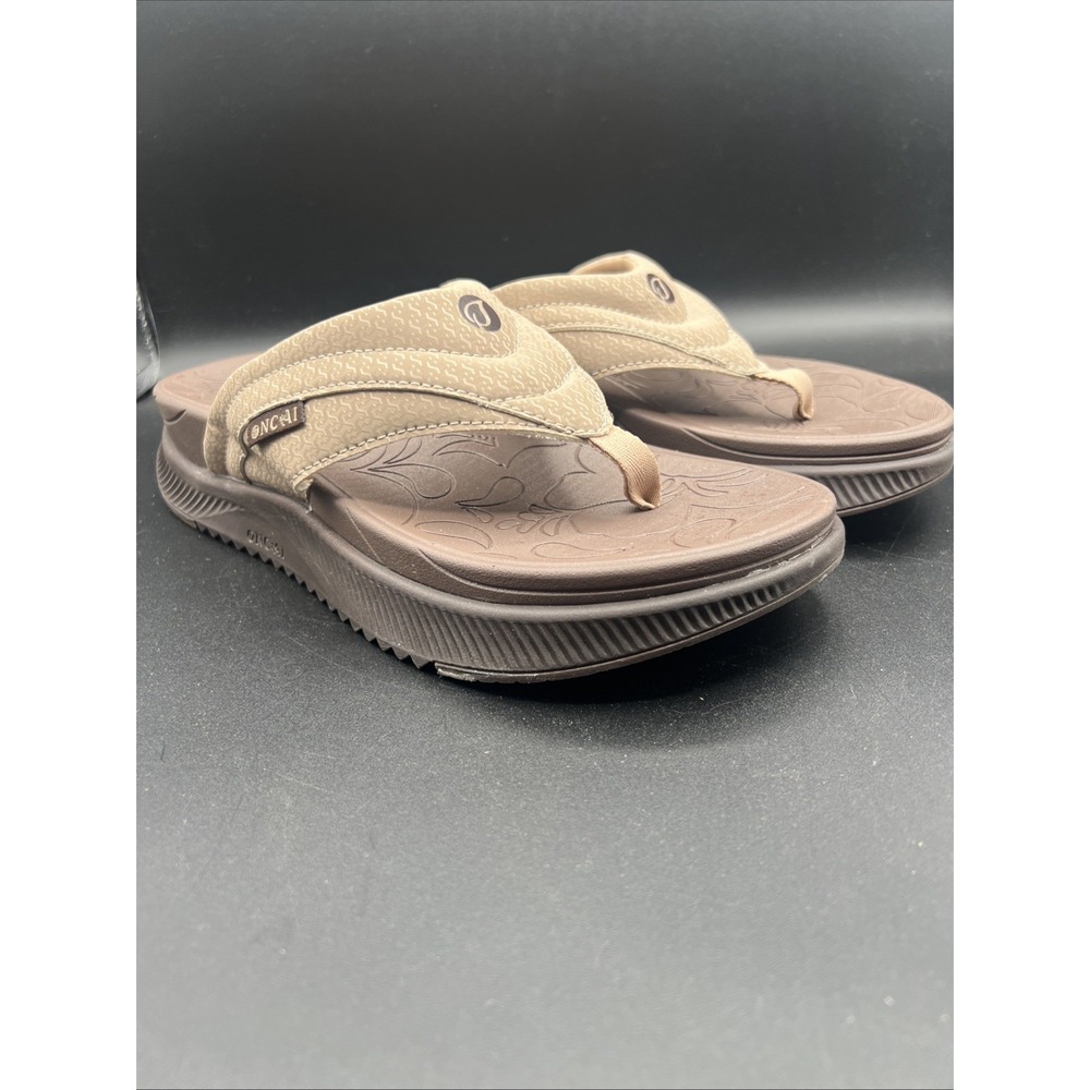 Oncai Orthotic Cushion Flip Flops Recovery Walking Sandals Women's Brown Sz 9.5